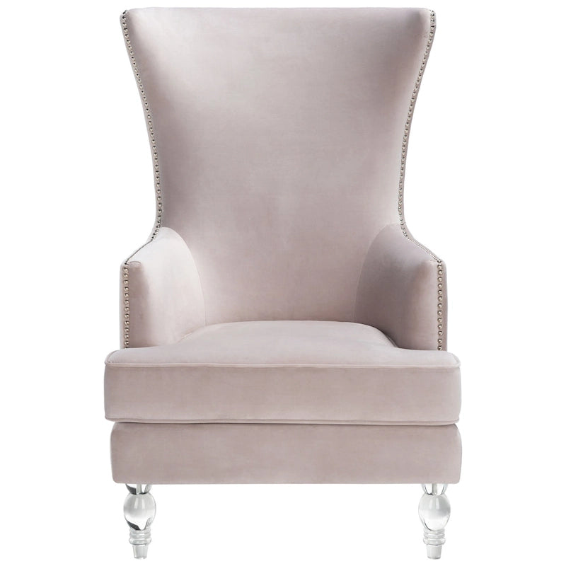 Fauteuil d'appoint moderne en velours à oreilles - 29Lx32Px45H