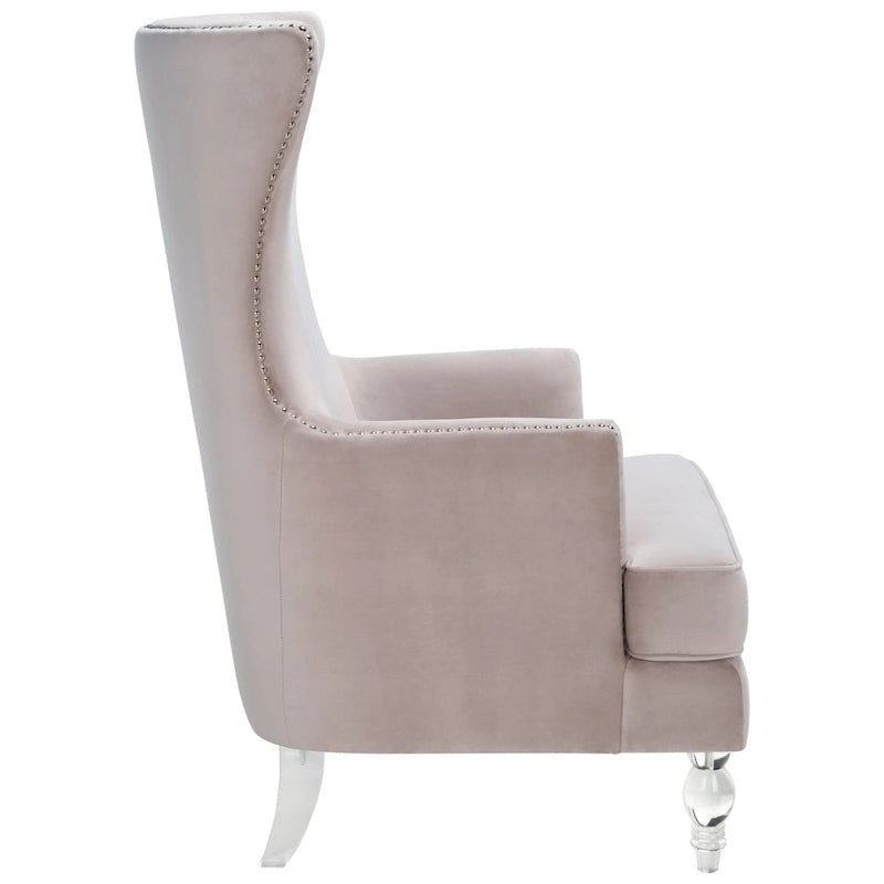 Fauteuil d'appoint moderne en velours à oreilles - 29Lx32Px45H