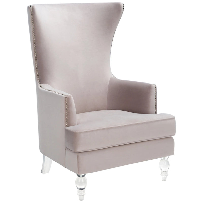 Fauteuil d'appoint moderne en velours à oreilles - 29Lx32Px45H