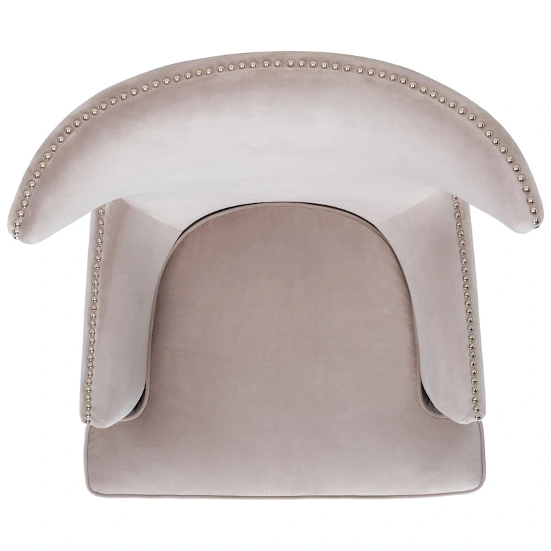 Fauteuil d'appoint moderne en velours à oreilles - 29Lx32Px45H