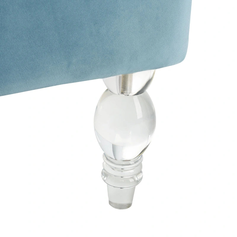 Fauteuil d'appoint moderne en velours à oreilles - 29Lx32Px45H