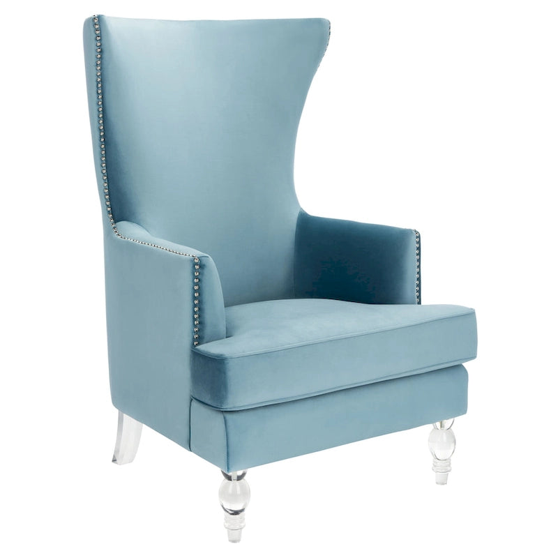 Fauteuil d'appoint moderne en velours à oreilles - 29Lx32Px45H