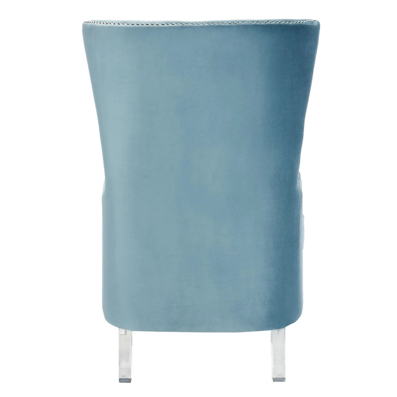 Fauteuil d'appoint moderne en velours à oreilles - 29Lx32Px45H