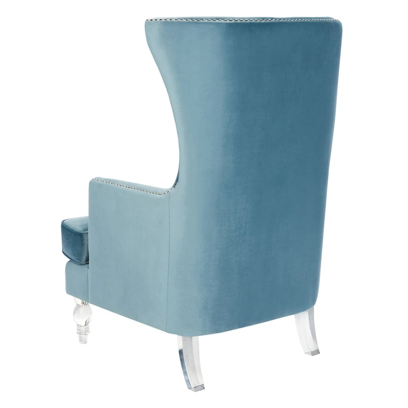 Fauteuil d'appoint moderne en velours à oreilles - 29Lx32Px45H