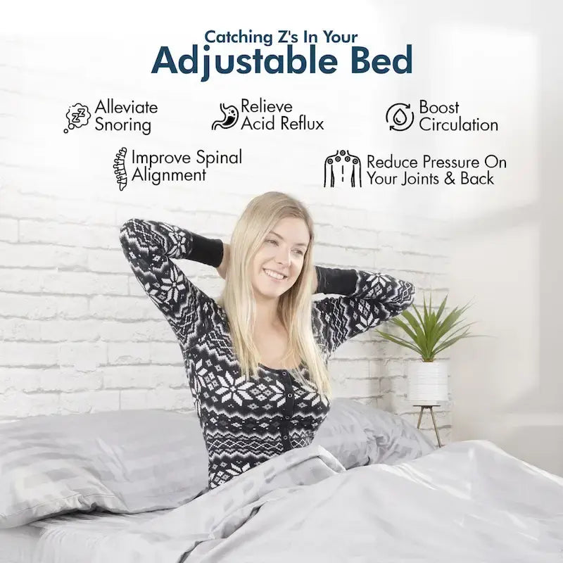Cadre de lit réglable Zéro Gravité avec matelas en mousse à mémoire de forme et gel rafraîchissant de 35,5 cm, double massage, USB, lumière sous le lit, télécommande et contrôle par application