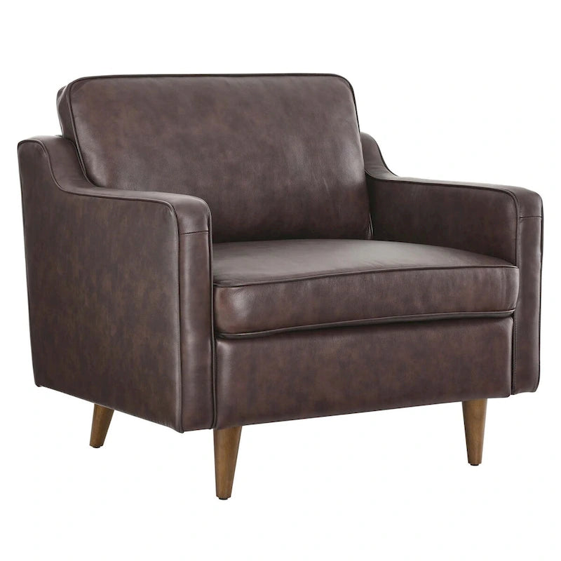 Fauteuil en cuir véritable