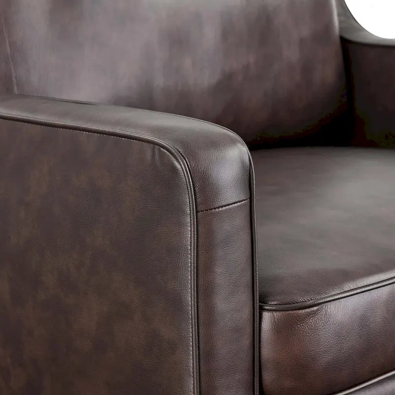 Fauteuil en cuir véritable