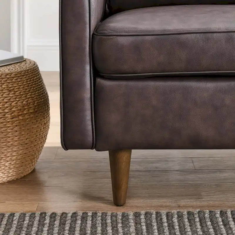 Fauteuil en cuir véritable