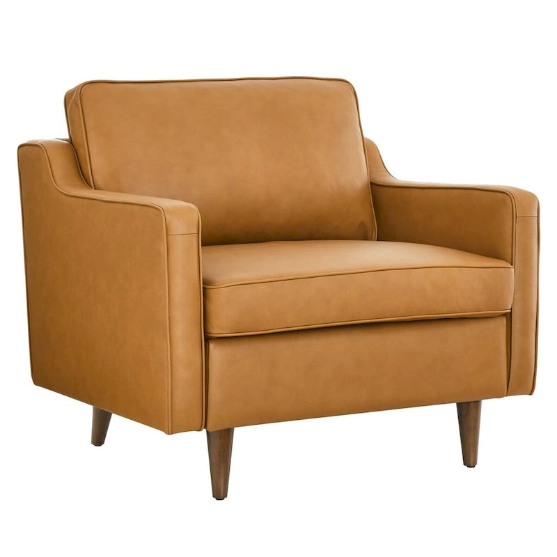 Fauteuil en cuir véritable