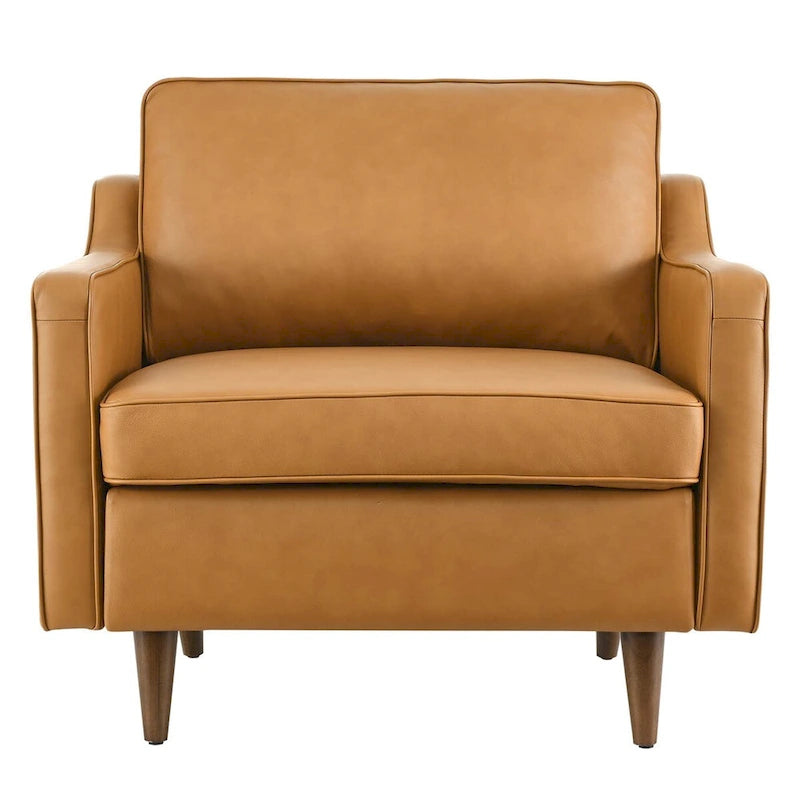Fauteuil en cuir véritable