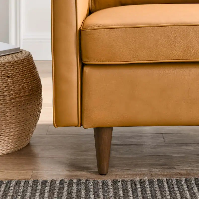 Fauteuil en cuir véritable
