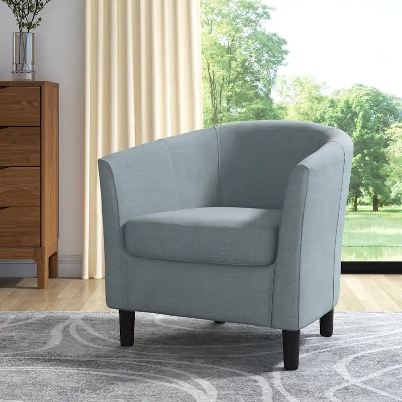 Fauteuil d'appoint moderne rembourré avec pieds en bois