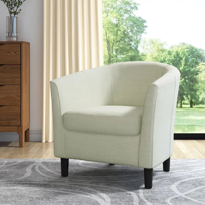 Fauteuil d'appoint moderne rembourré avec pieds en bois