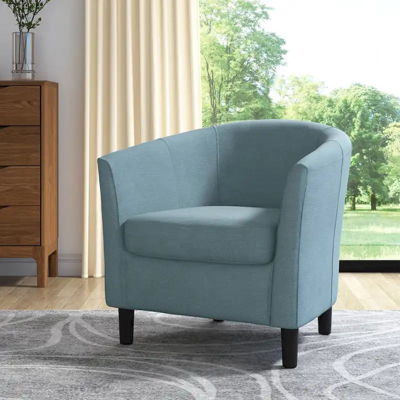 Fauteuil d'appoint moderne rembourré avec pieds en bois
