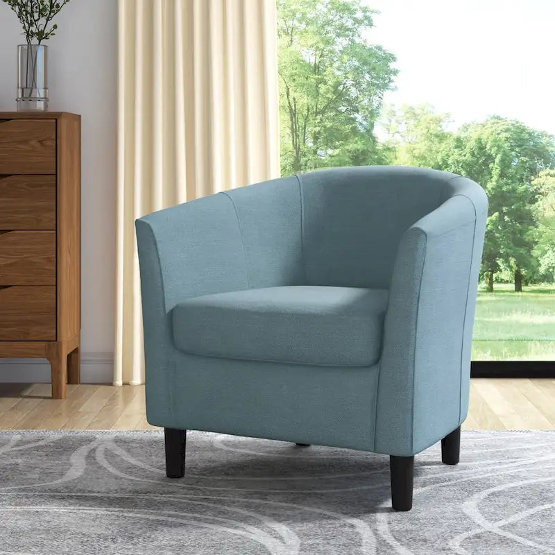 Fauteuil d'appoint moderne rembourré avec pieds en bois