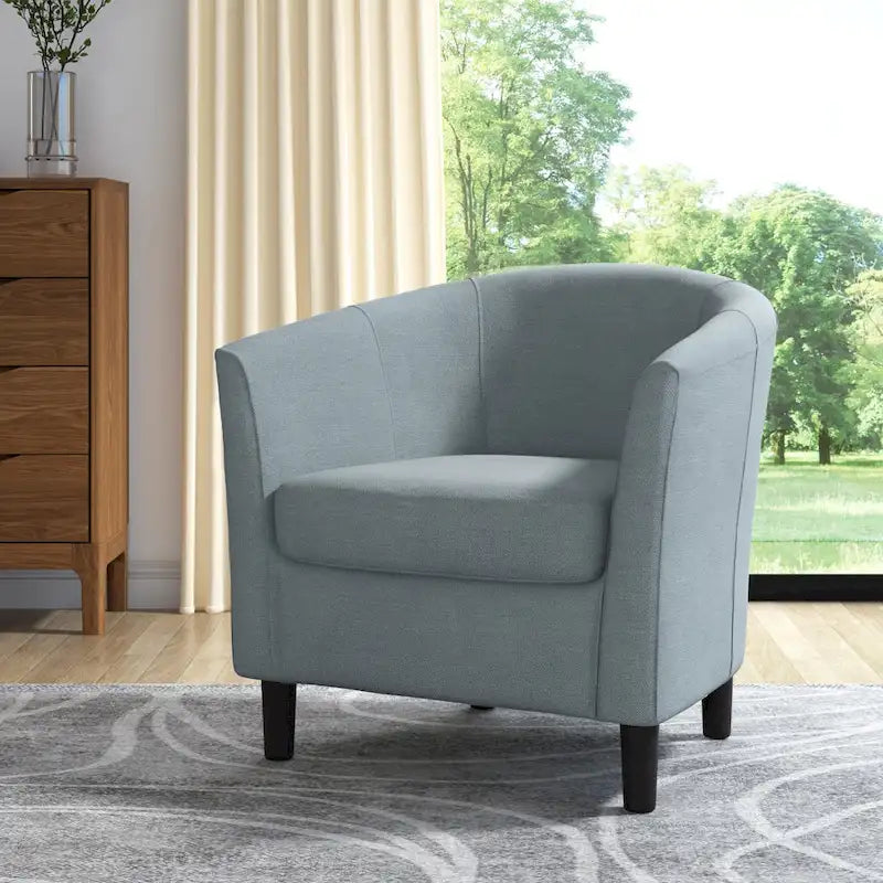 Fauteuil d'appoint moderne rembourré avec pieds en bois