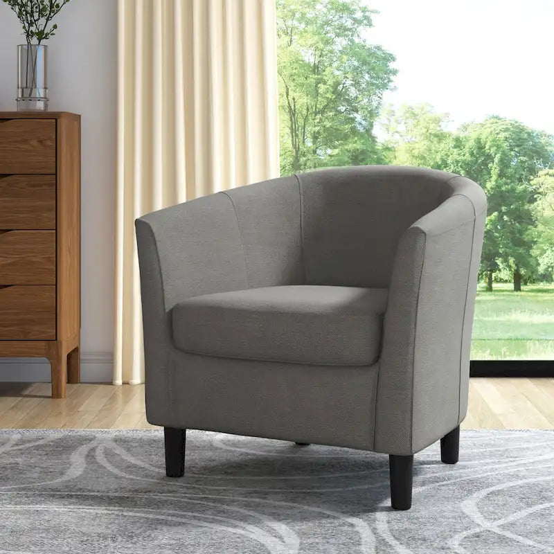 Fauteuil d'appoint moderne rembourré avec pieds en bois