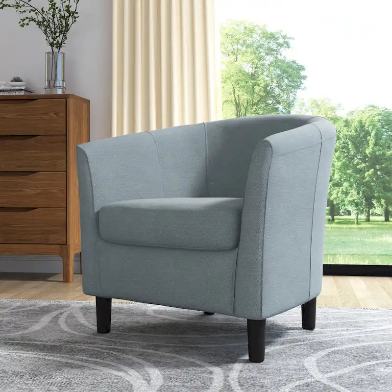 Fauteuil d'appoint moderne rembourré avec pieds en bois