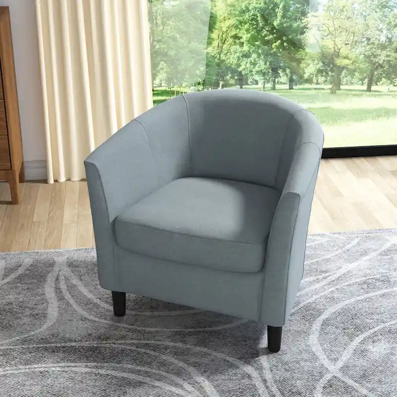 Fauteuil d'appoint moderne rembourré avec pieds en bois