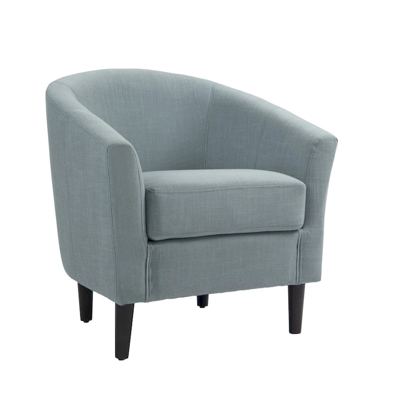 Fauteuil d'appoint moderne rembourré avec pieds en bois