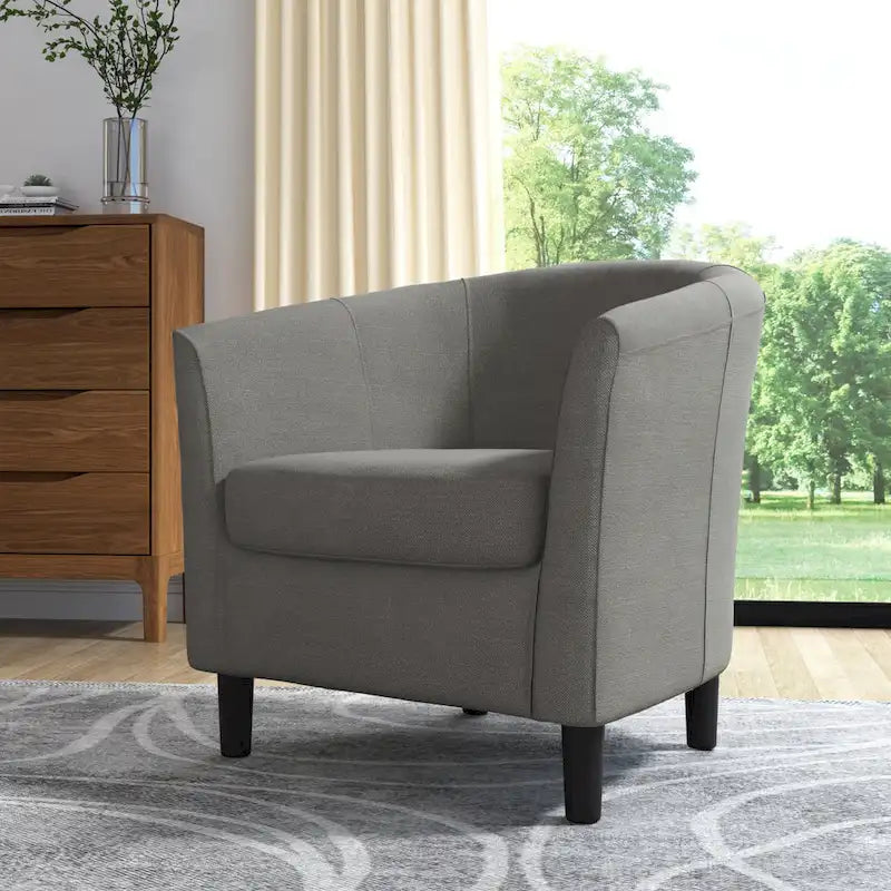 Fauteuil d'appoint moderne rembourré avec pieds en bois