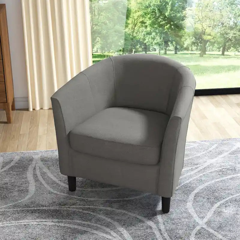 Fauteuil d'appoint moderne rembourré avec pieds en bois
