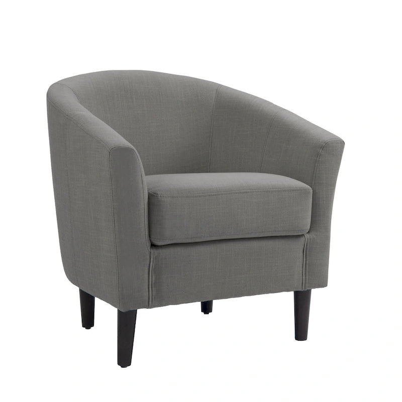 Fauteuil d'appoint moderne rembourré avec pieds en bois