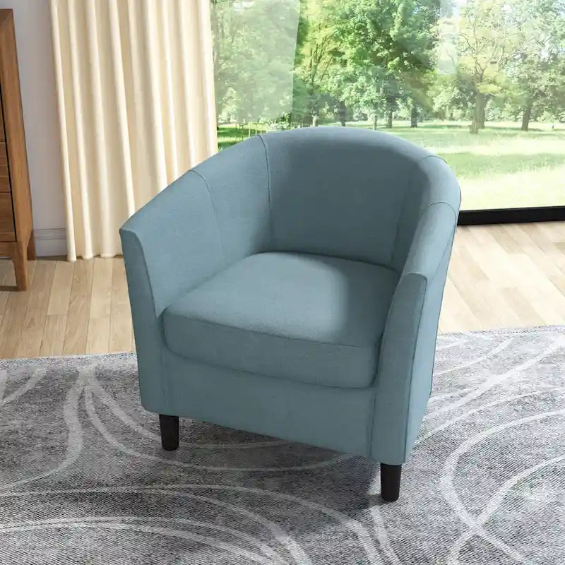 Fauteuil d'appoint moderne rembourré avec pieds en bois