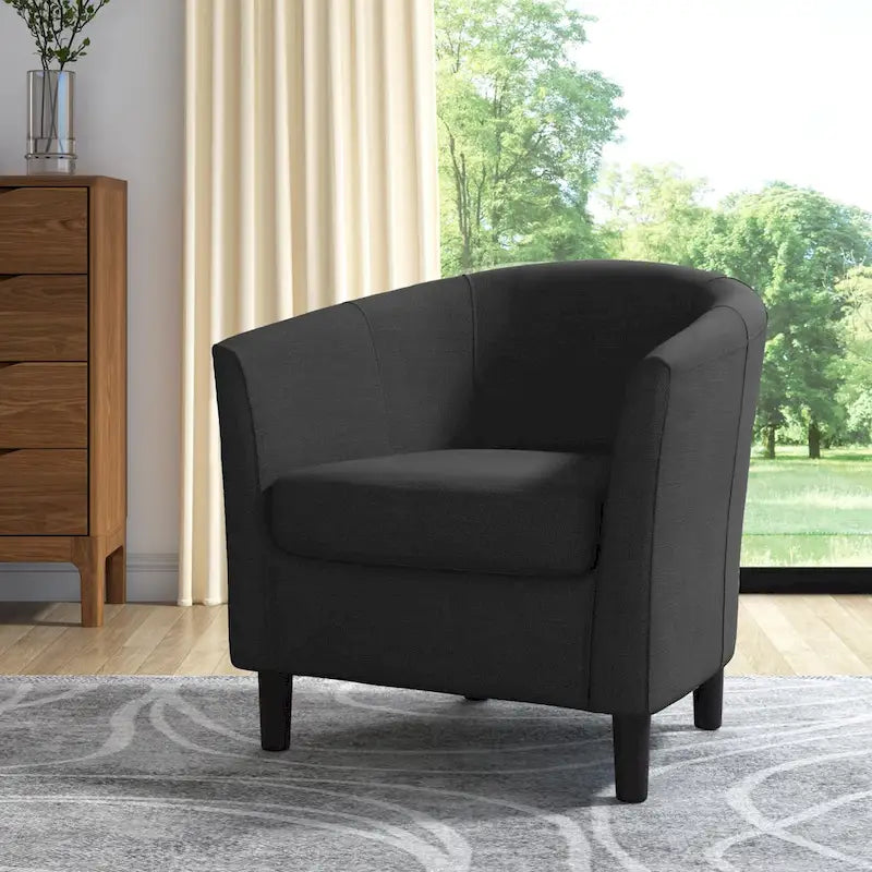 Fauteuil d'appoint moderne rembourré avec pieds en bois