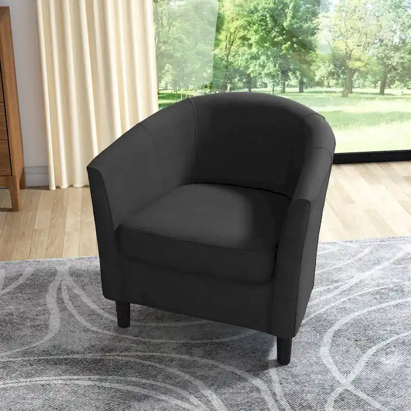 Fauteuil d'appoint moderne rembourré avec pieds en bois
