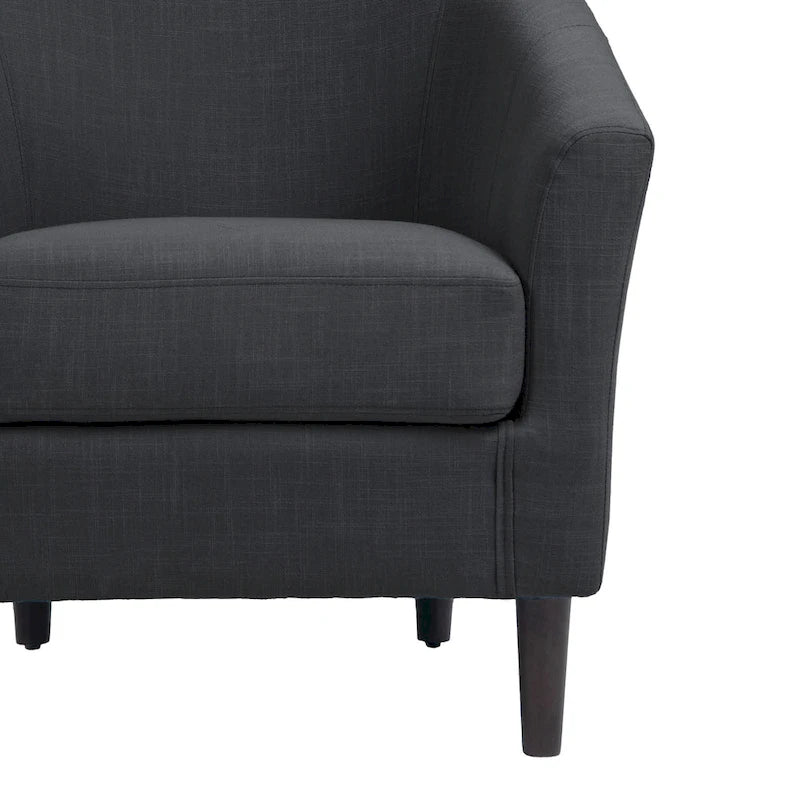 Fauteuil d'appoint moderne rembourré avec pieds en bois