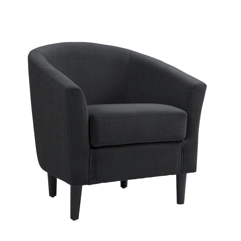Fauteuil d'appoint moderne rembourré avec pieds en bois