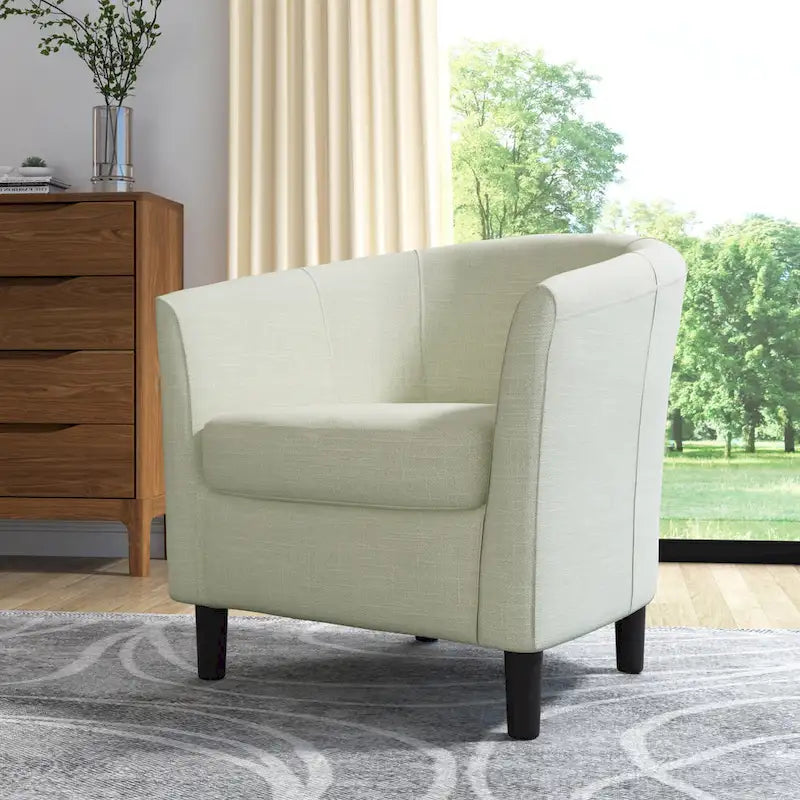 Fauteuil d'appoint moderne rembourré avec pieds en bois