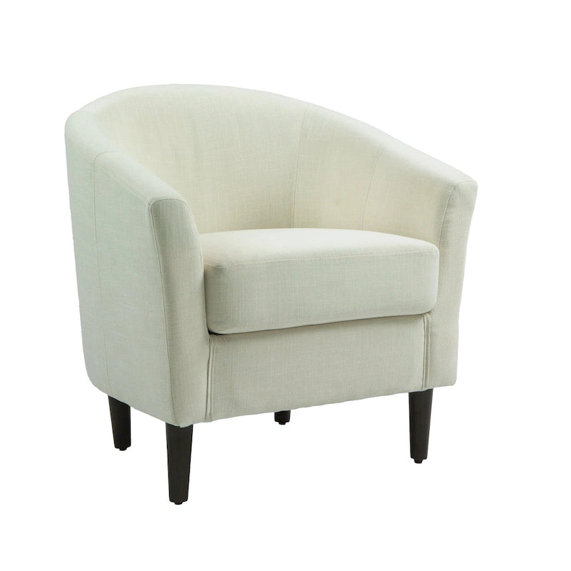 Fauteuil d'appoint moderne rembourré avec pieds en bois