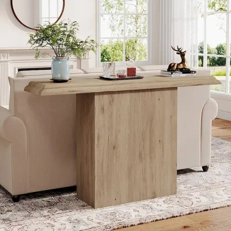 Table d'appoint de 41,33 pouces en bois pour console de canapé dans le couloir, pour entrée