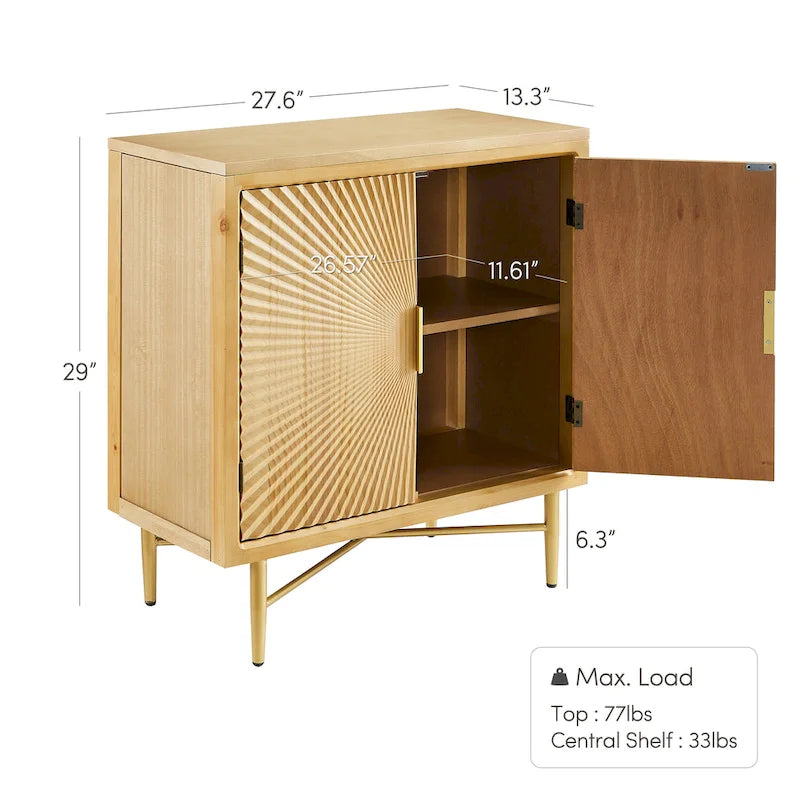 Buffet géométrique sculpté