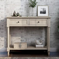 Console de style traditionnel avec deux tiroirs et une étagère inférieure