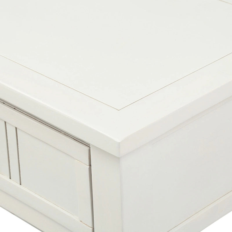 Console de style traditionnel avec deux tiroirs et une étagère inférieure