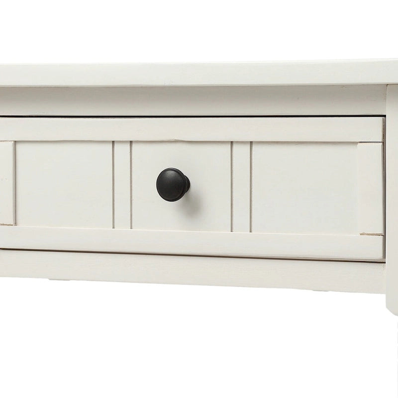 Console de style traditionnel avec deux tiroirs et une étagère inférieure