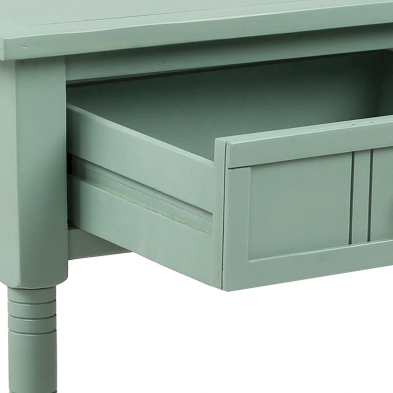 Console de style traditionnel avec deux tiroirs et une étagère inférieure