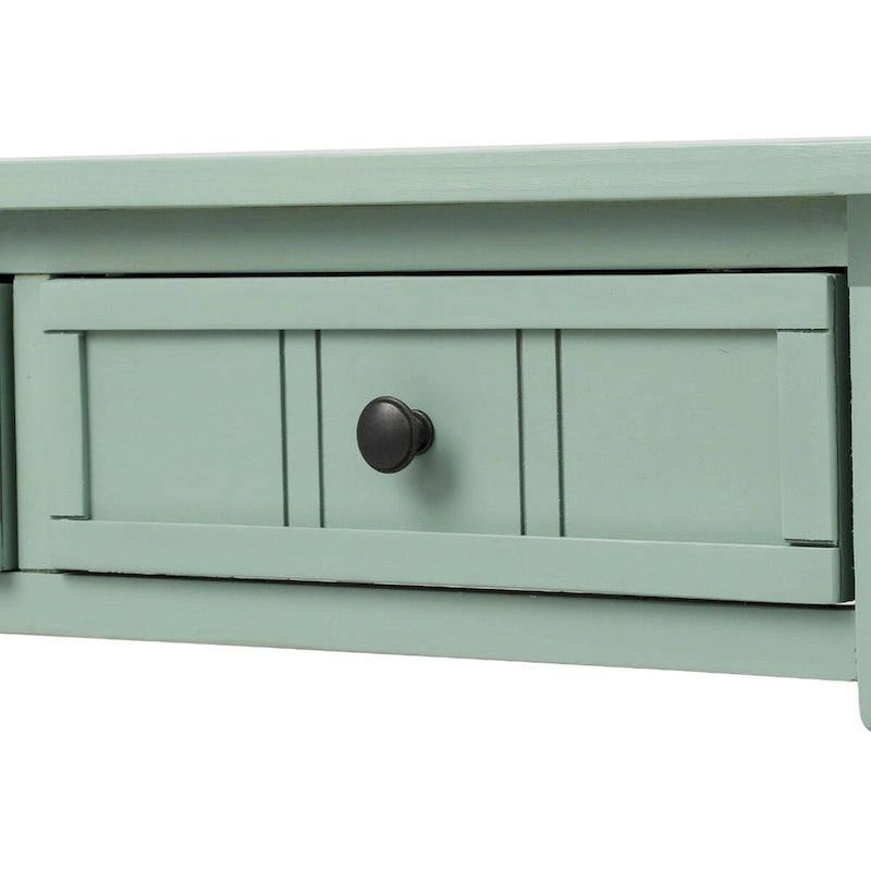 Console de style traditionnel avec deux tiroirs et une étagère inférieure