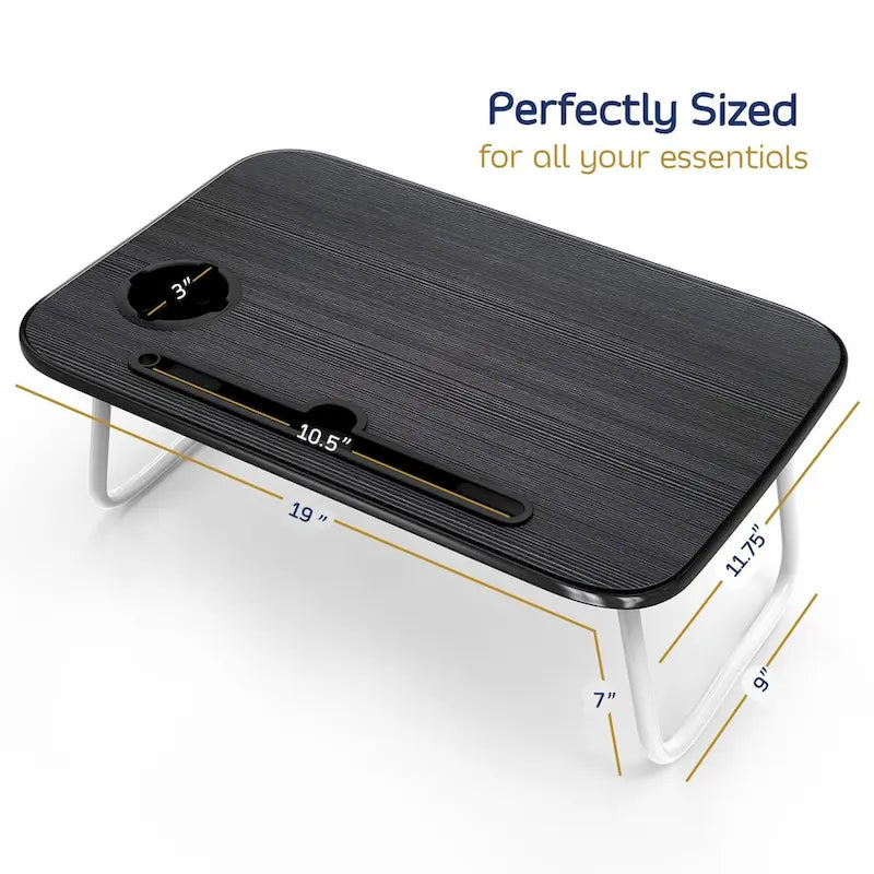 Table de lit réglable pour ordinateur portable – Bureau d'ordinateur portable portable avec pieds pliables